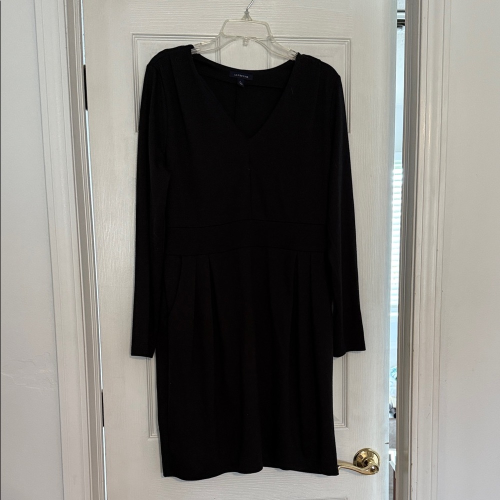 Lands' End Black Long Sleeve Dress